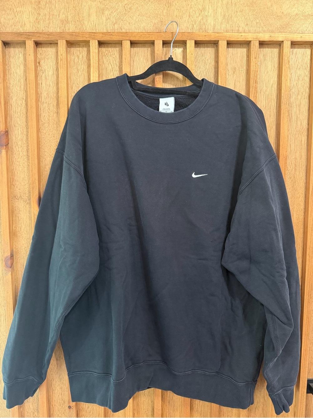 Nike Black Crewneck Sweatshirt with White Swoosh